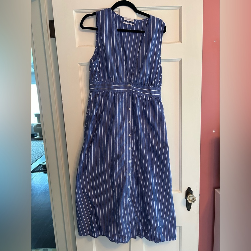 Urban Outfitters Navy and White Striped Top